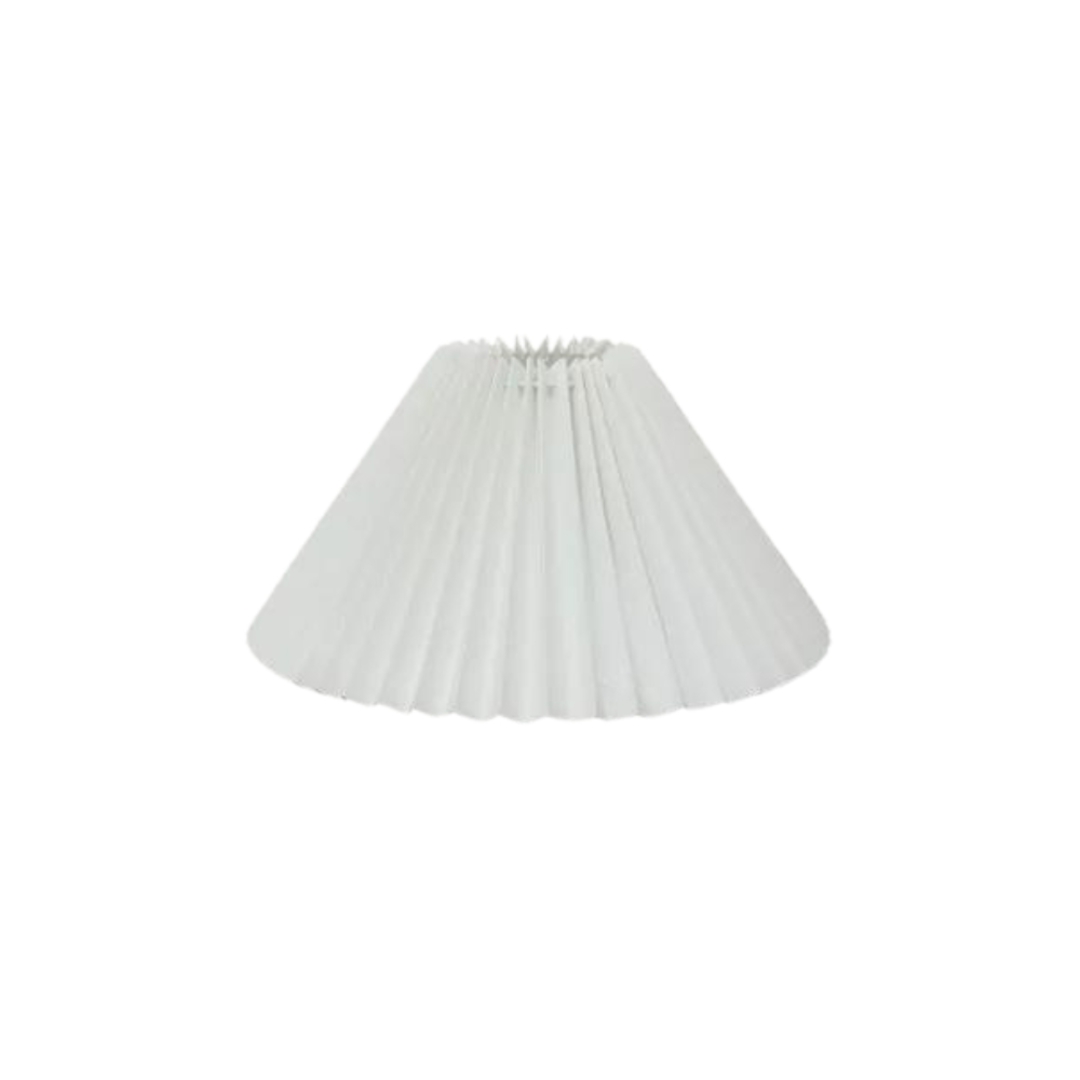 Pleated Linen Shade - White 26cm image 0